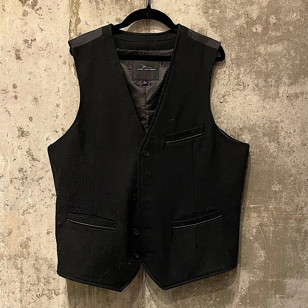 Black Wool Vest